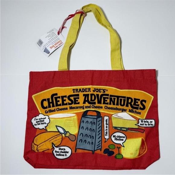 Trader Joe's Cheese Tote Bag - Picture 2 of 6